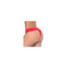 String ouvert brésilien rouge en dentelle 